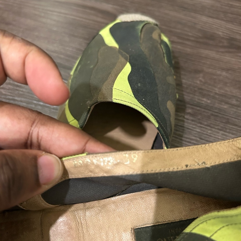 Valentino Camouflage Flats in Green and Brown - Picture 7 of 7